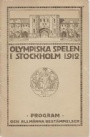 1912 Stockholm Program och allmänna bestämmelser Olympiska spelen Stockholm 1912
